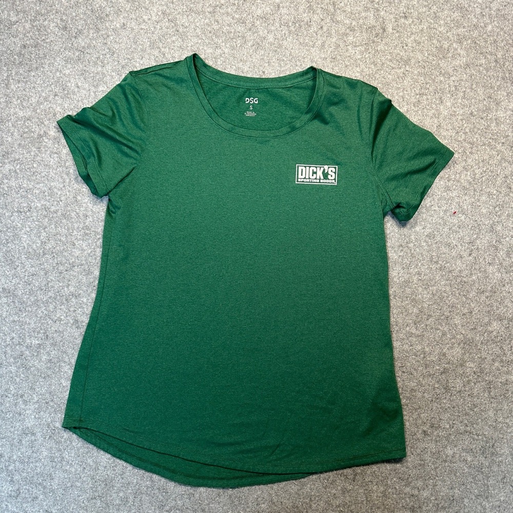 DSG Performance T-Shirt Small Green Dick's Sporting Goods Logo‎ Short Sleeve